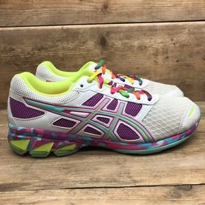 Asics Shoes Women’s Size 8 Gel Frantic 7 T3A6Q White Lace Up Low Top Running